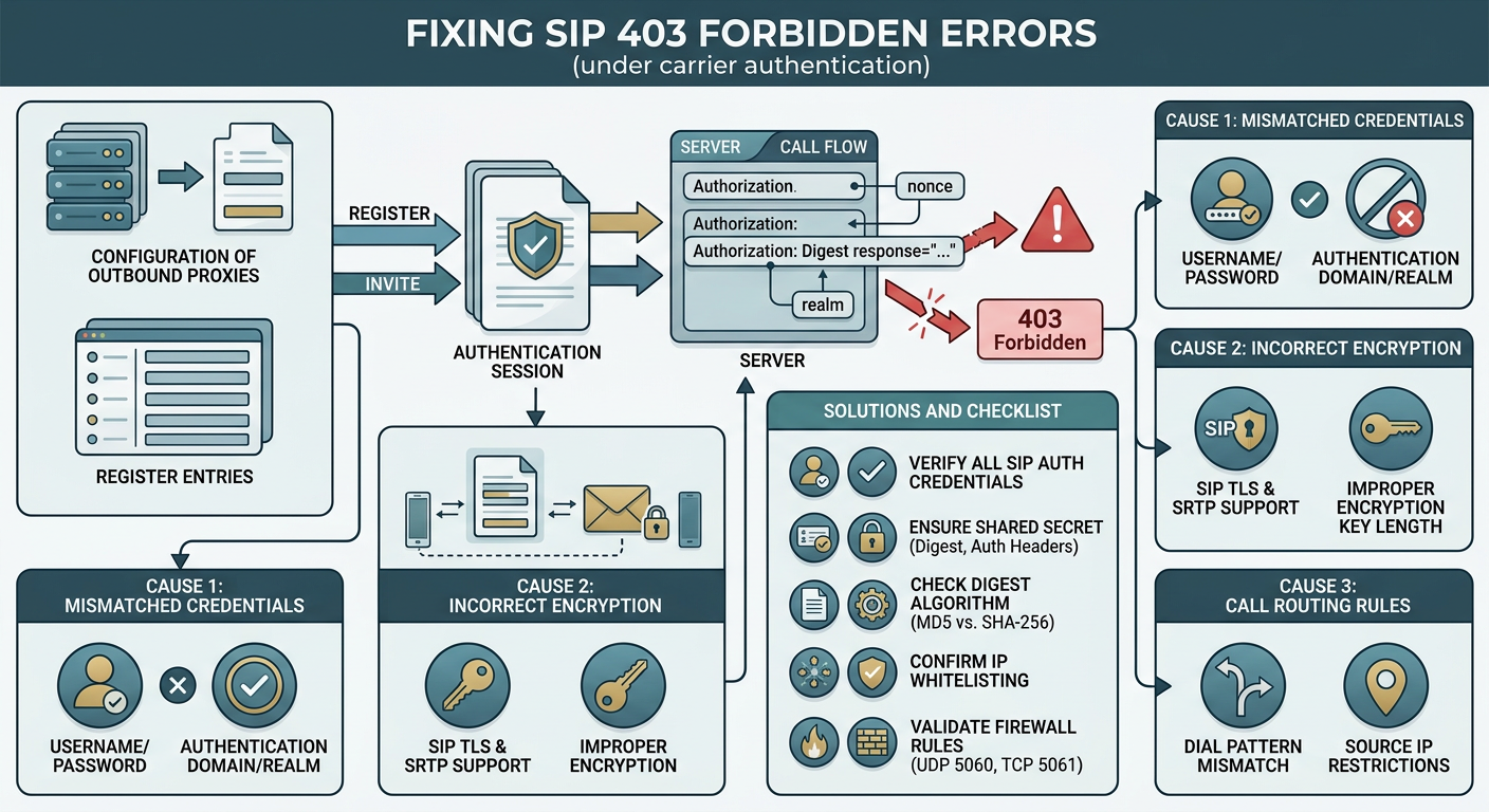 Illustration for Fixing SIP 403 Forbidden Errors During Outbound Carrier Authentication